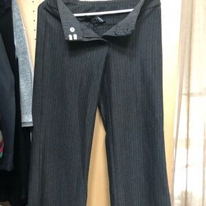 Pinstripe grey slacks